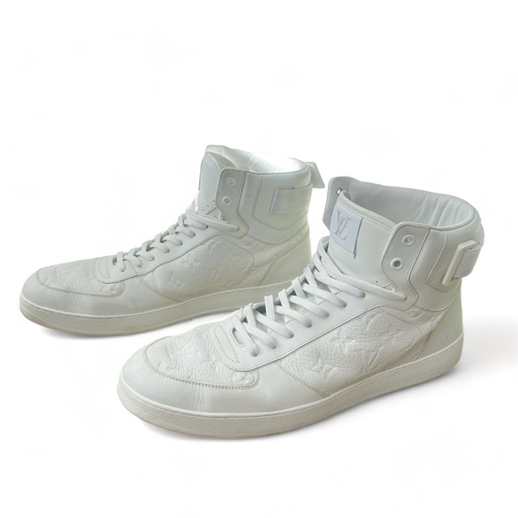 Louis Vuitton Men’s Rivoli Boot Sneaker White Leather US 11.5 - Picture 4 of 9